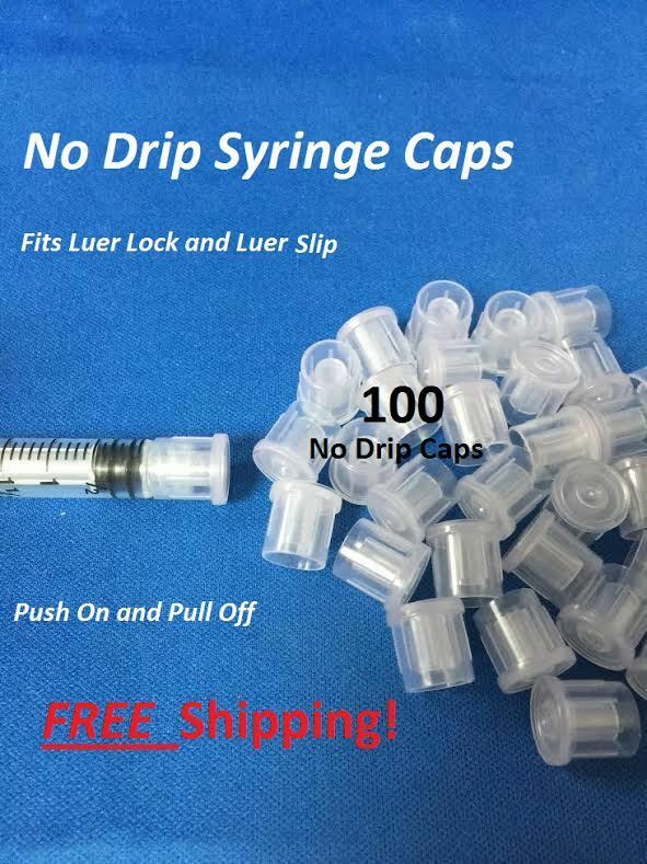 Syringe Tip Cap, Luer Lock, Clear 100-pcs